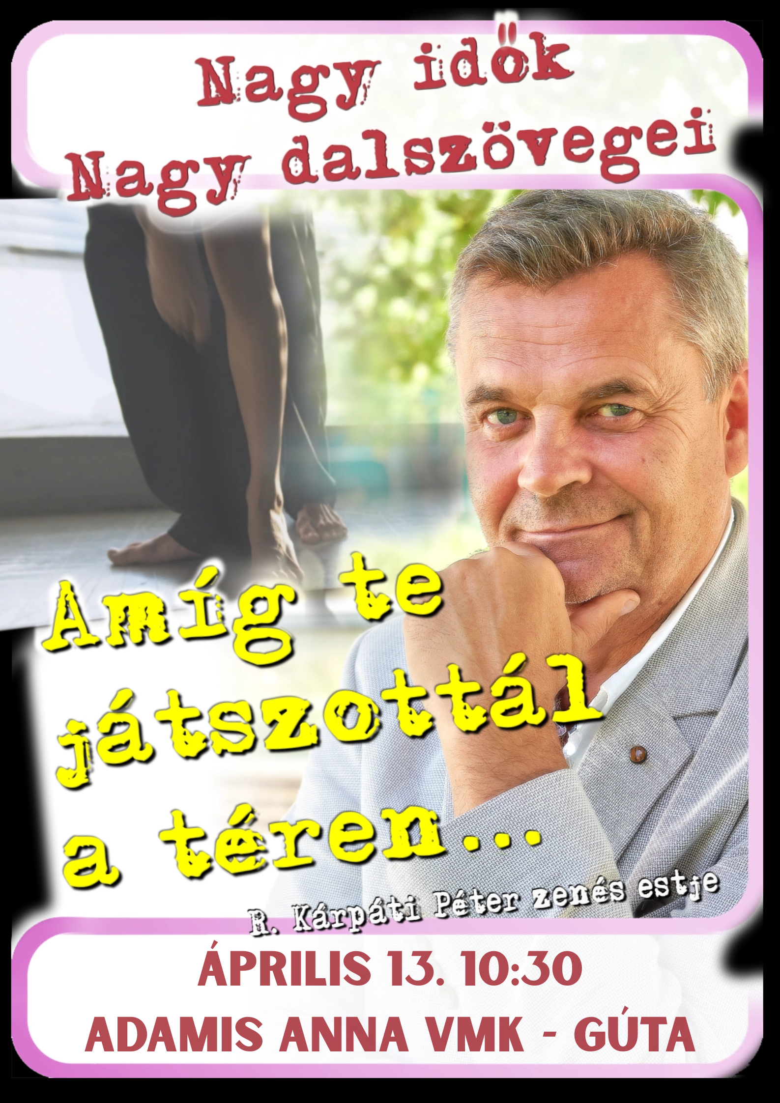 Red And Yellow Modern Elegant Spotlight Night Poster